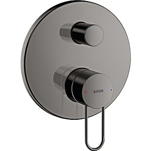 hansgrohe Axor Uno set de finition 38426330 mitigeur de bain à encastrer, avec poignée étrier, chrome noir poli