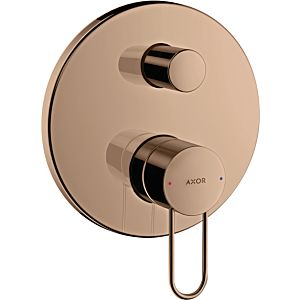 hansgrohe Axor Uno trim set 38428300 concealed bath mixer, with loop handle, with integrated safety combination, polished red gold