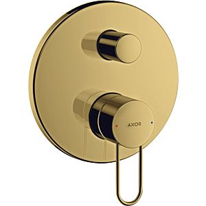 hansgrohe Axor Uno trim kit 38428990 concealed bath mixer, with loop handle, with integrated safety combination, polished gold optic