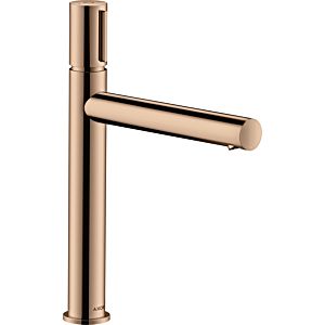 hansgrohe Axor Uno Waschtischarmatur 45013300 Ausladung 198mm, unverschließbare Ablaufgarnitur, polished red gold