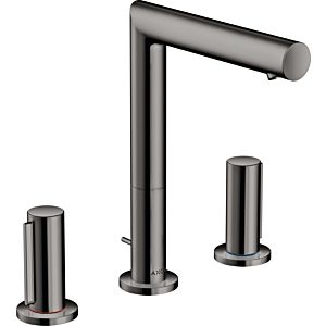 hansgrohe Axor Uno 3 trous mitigeur lavabo 45133330 projection 183mm, avec poignées zéro, tirette garniture de vidange , chrome noir poli