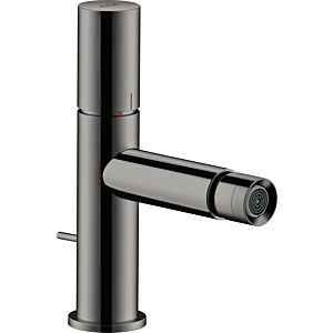 hansgrohe Axor Uno bidet mixer 45200330 projection 124mm, with zero handle, pop-up waste set, polished black chrome