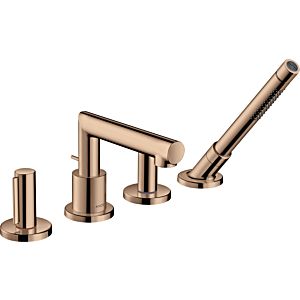 hansgrohe Axor Uno trim set 45444300 4-hole bath rim mixer, with zero handle, polished red gold