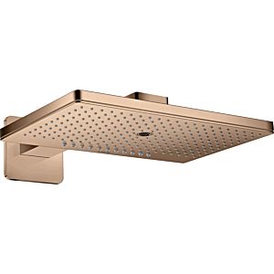 hansgrohe douche de tête Axor 35276300 avec bras de douche, rosace, or rouge poli