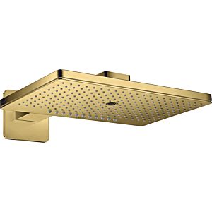 hansgrohe Axor overhead shower 35276990 with shower arm, rosette, polished gold optic