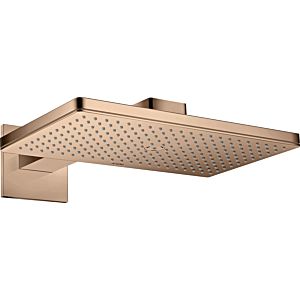 hansgrohe Axor overhead shower 35278300 with shower arm, square rosette, polished red gold