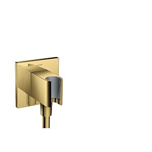 hansgrohe Axor Porter unit 36734990 square, with backflow preventer, integrated holding function, polished gold optic