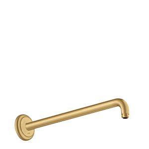hansgrohe bras de douche 27348250 389mm, angle 90 degrés, montage mural, optique or brossé
