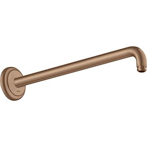 hansgrohe shower arm 27348310 389mm, 90 degree angle, wall mounting, brushed red gold