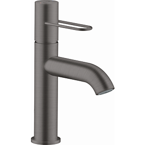 hansgrohe Axor Uno wash basin mixer 38026340 projection 127mm, with loop handle, non-closable waste set, brushed black chrome