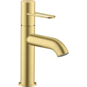 hansgrohe Axor Uno wash basin mixer 38026950 projection 127mm, with loop handle, non-closable waste set, brushed brass