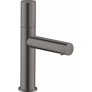 hansgrohe Axor Uno wash basin mixer 45002340 projection 123mm, with zero handle, non-closable waste set, brushed black chrome