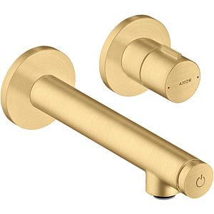 hansgrohe Axor Uno Fertigmontageset 45112250 Unterputz-Waschtischarmatur, mit Ausladung 158mm, brushed gold optic