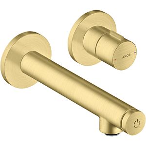 hansgrohe Axor Uno Fertigmontageset 45112950 Unterputz-Waschtischarmatur, mit Ausladung 158mm, brushed brass