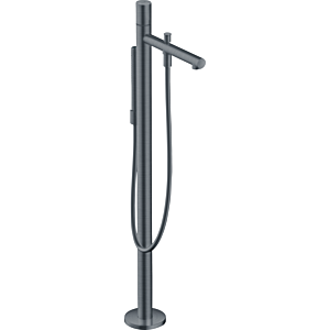 hansgrohe Axor Uno set de finition 45416340 mitigeur bain, sur pied, avec poignée zéro, chrome noir brossé