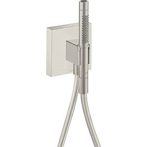 hansgrohe Axor Starck Organic Porter unité 12626800 avec douchette 2jet, flexible de douche, 120x120mm, aspect acier inoxydable