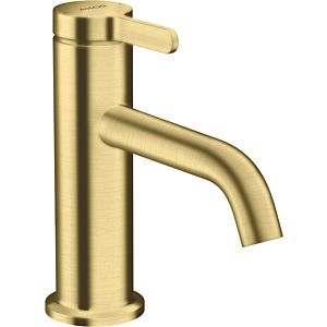 hansgrohe Axor One Waschtischarmatur 48001950 Ausladung 130mm, unverschließbare Ablaufgarnitur, brushed brass