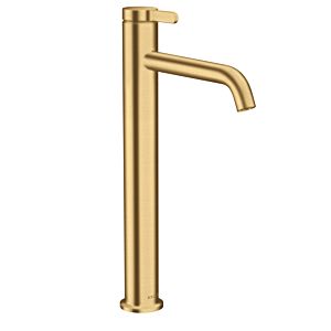 hansgrohe Axor One wash basin mixer 48002250 projection 180mm, non-closable waste set, brushed gold optic