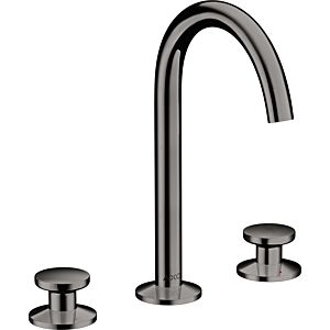 hansgrohe Axor One 3 trous mitigeur lavabo 48070330 saillie 140mm, avec garniture de vidange push-open , chrome noir poli