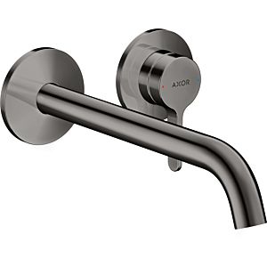 hansgrohe Axor One set de finition 48120330 raccord à encastrer, avec poignée à levier et bec 220mm, chrome noir poli