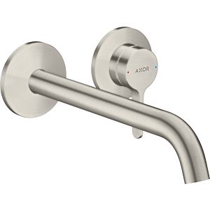 hansgrohe Axor One Fertigmontageset 48120800 Unterputzarmatur, mit Hebelgriff und Auslauf 220mm, Edelstahl-Optik