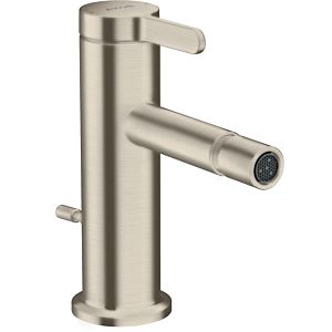 hansgrohe Axor One mitigeur de bidet 48210820 projection 113mm, avec tirette garniture de vidange , nickel brossé