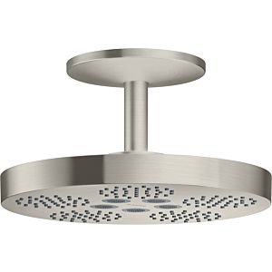 hansgrohe douche de tête Axor One 48494800 avec raccordement au plafond, 2jet, aspect acier inoxydable