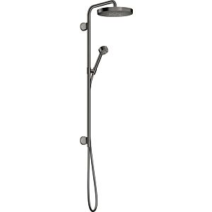 hansgrohe Axor One set de finition 48790330 tube de douche à encastrer, avec douchette à main, 280mm, 1jet, chrome noir poli