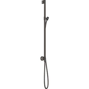 hansgrohe barre de douche Axor One 48792340 avec raccordement mural, flexible de douche 1600mm, chrome noir brossé