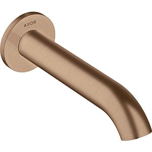 hansgrohe Axor Uno bec de baignoire 38411310 saillie 178 mm, courbé, avec rosace, montage mural, or rouge brossé