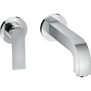 Axor Citterio hansgrohe 39181000 caché mitigeur lavabo , bec 220mm et rosace, avec poignée à levier, taille diamant, chromé