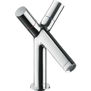 hansgrohe Axor Starck Waschtischarmatur 10030000 Zweigriff Armatur, chrom, mit Ablaufgarnitur