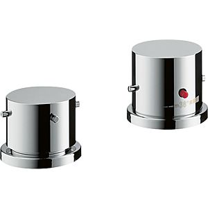 hansgrohe Fertigmontageset Axor Starck 10480000 2-Loch-Wannenrandthermostat, chrom
