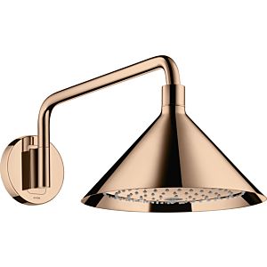 hansgrohe Axor douche de tête 26021300 avec bras de douche, montage mural, or rouge poli