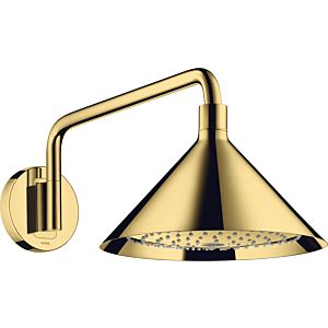 hansgrohe Axor Kopfbrause 26021990 mit Brausearm, Wandmontage, polished gold optic