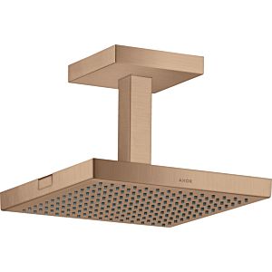 hansgrohe douche de tête Axor Starck 10929310 avec raccordement au plafond, 240x240mm, 1jet, or rouge brossé