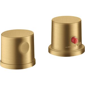 hansgrohe Axor Uno trim set 38480250 2-hole bath rim mixer, with thermostat, brushed gold optic
