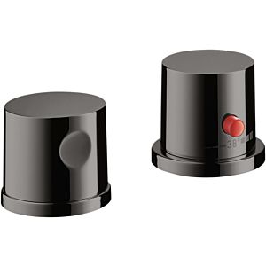hansgrohe Axor Uno trim set 38480330 2-hole bath rim mixer, with thermostat, polished black chrome
