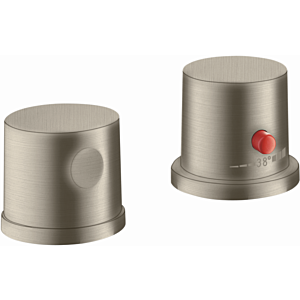 Axor Uno 2-hole bath rim mixer 38480820 concealed thermostat, brushed nickel
