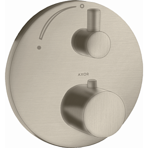 hansgrohe Axor Uno trim set 38700820 concealed thermostat, with shut-off valve, brushed nickel