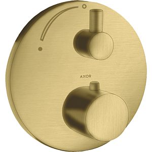 hansgrohe Axor Uno set de finition 38700950 thermostat encastré, avec robinet d&#39;arrêt, laiton brossé