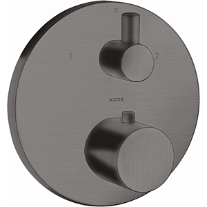 hansgrohe Axor Uno trim set 38720340 concealed thermostat, with shut-off and diverter valve, brushed black chrome