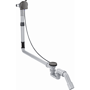 hansgrohe Exafill Komplettset 58317340 Wanneneinlauf, Ab- und Überlaufgarnitur, brushed black chrome