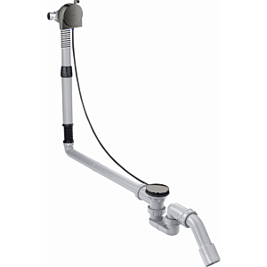 hansgrohe Exafill Komplettset 58317330 Wanneneinlauf, Ab- und Überlaufgarnitur, polished black chrome