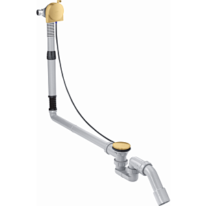 hansgrohe Exafill Komplettset 58317250 Wanneneinlauf, Ab- und Überlaufgarnitur, brushed gold optic