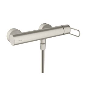 hansgrohe Axor Uno shower mixer 38621800 exposed, with loop handle, stainless steel look