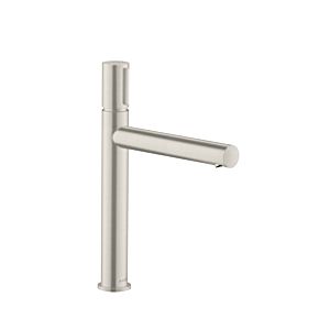 hansgrohe Axor Uno Waschtischarmatur 45013800 Ausladung 198mm, unverschließbare Ablaufgarnitur, Edelstahl-Optik