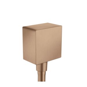hansgrohe Axor hose connector 36732310 square, with backflow preventer, brushed red gold