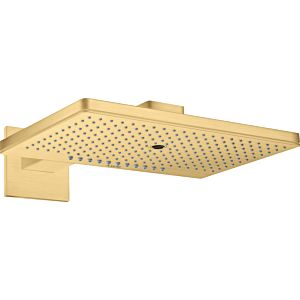 hansgrohe Axor Kopfbrause 35282250 mit Brausearm, eckige Rosette, brushed gold optic