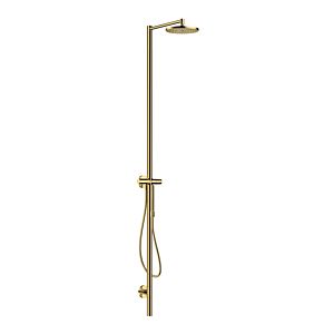 hansgrohe Axor Starck shower column 12670990 with overhead shower, hand shower, polished gold optic